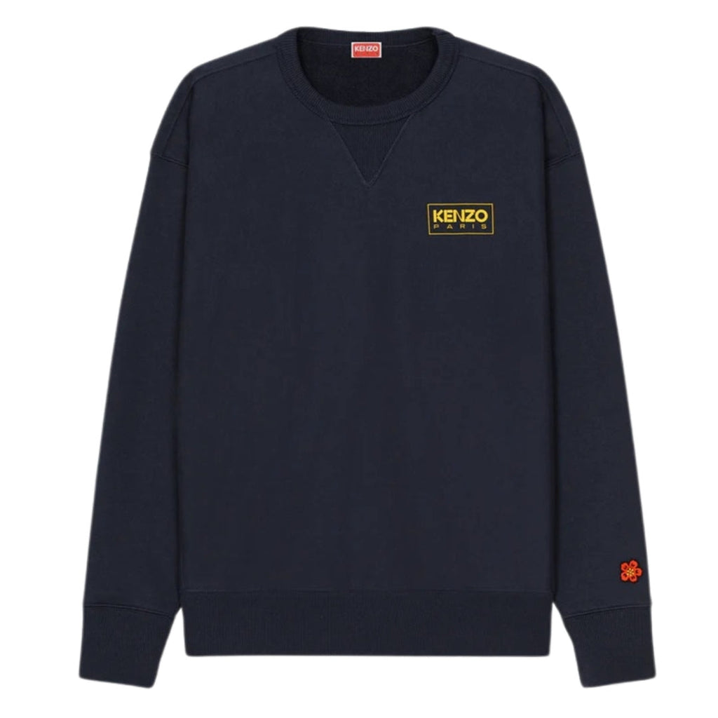 Kenzo Paris Outlined Logo Midnight Blue Sweatshirt XS