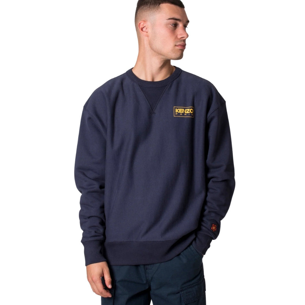 Kenzo Paris Outlined Logo Midnight Blue Sweatshirt XS