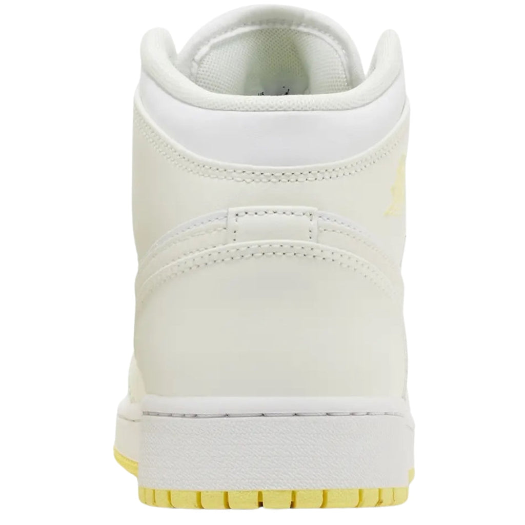 NIKE FD8780 181 Nike Air Jordan 1 Mid (GS) WHITE/CREAM/YELLOW TRAINER YOUTH UK 3.5