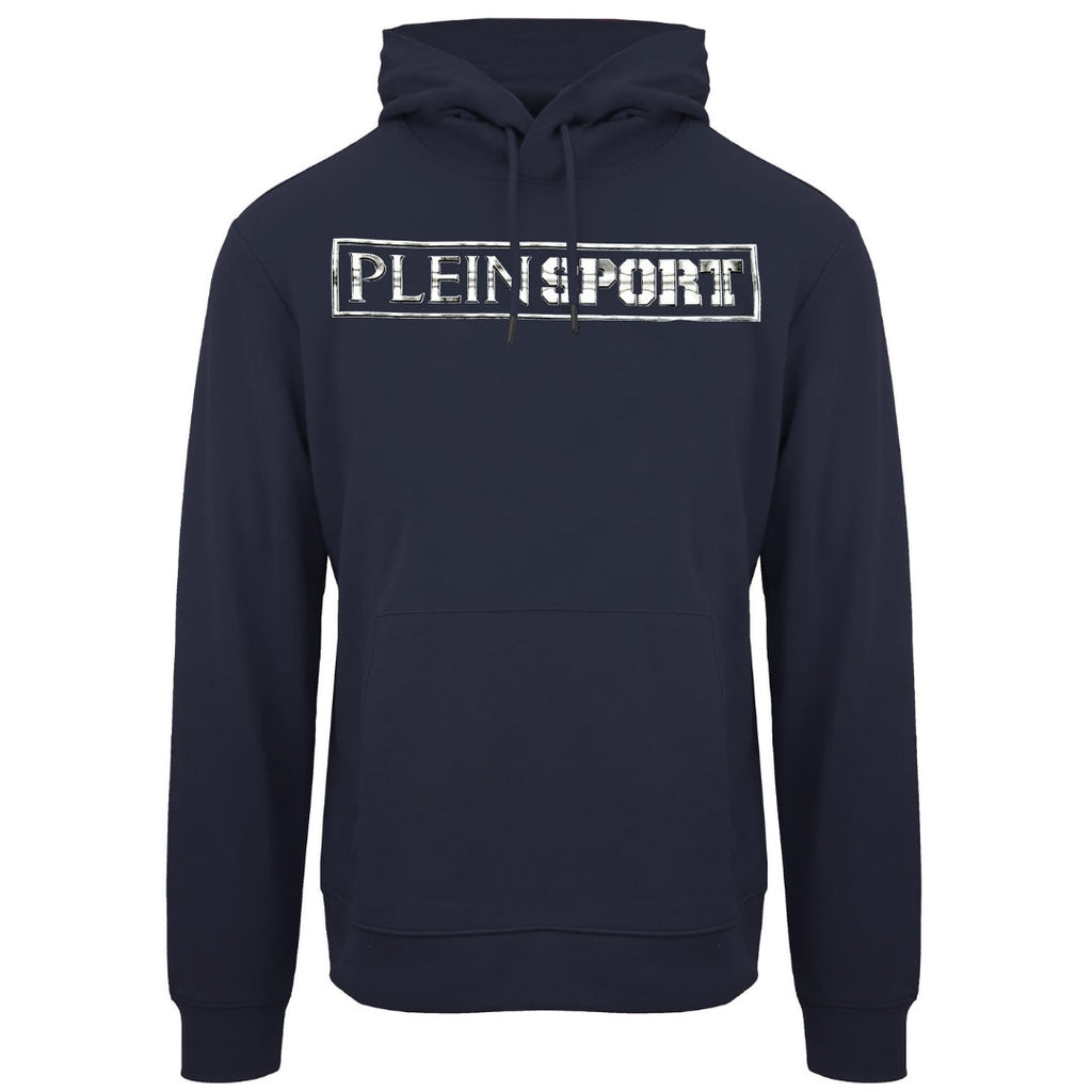 Plein Sport Large Stamp Logo Navy Blue Hoodie S