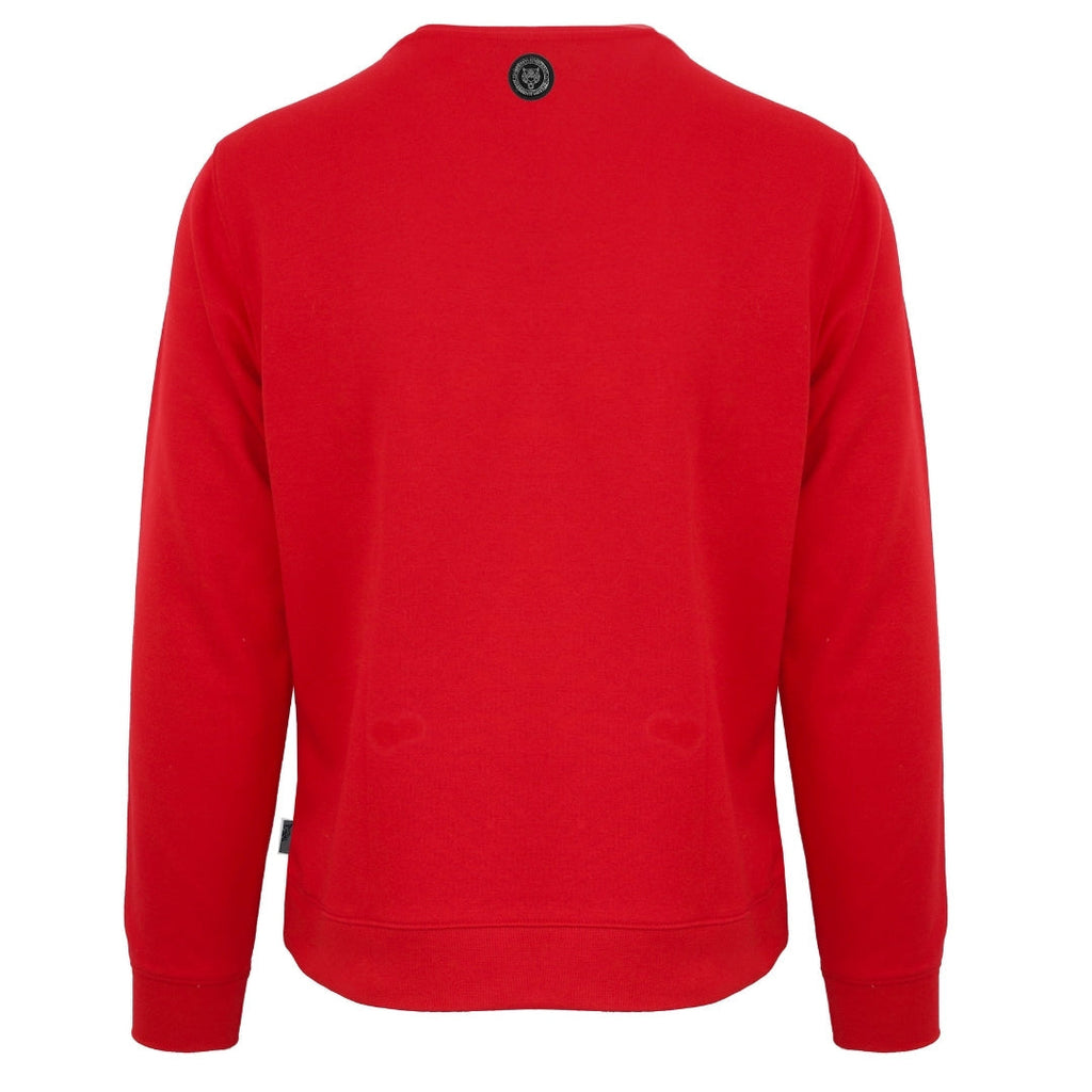 Plein Sport Large Signature Logo Red Sweatshirt S