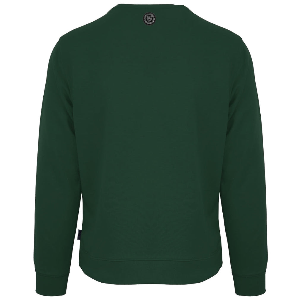 Plein Sport Large Underlined Brand Logo Green Sweatshirt S