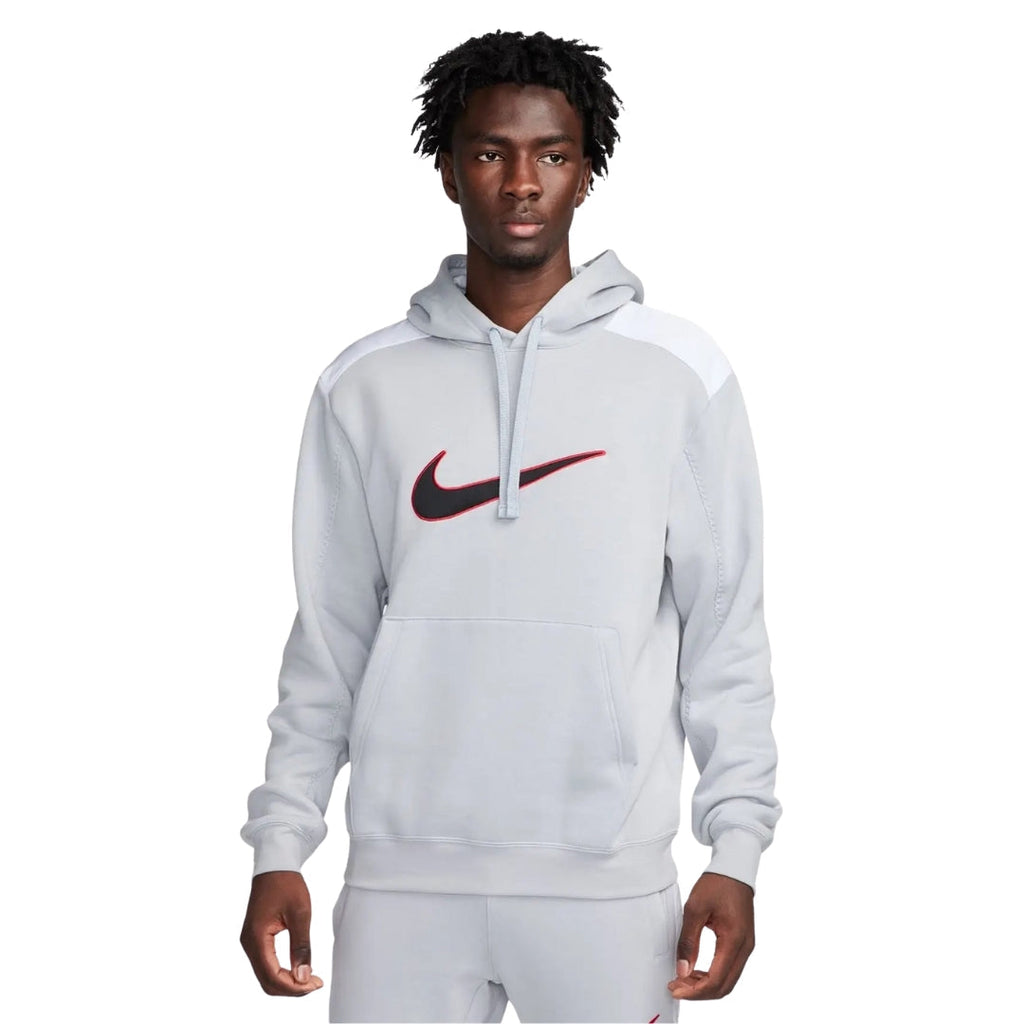 NIKE FN0247 012 LIGHT GREY HOODED JUMPER MENS S