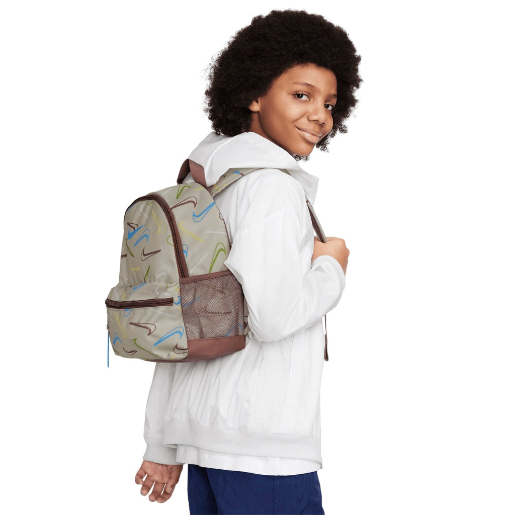 NIKE FN0954 104 CREAM/BROWN/MULTI BACKPACK YOUTH One Size