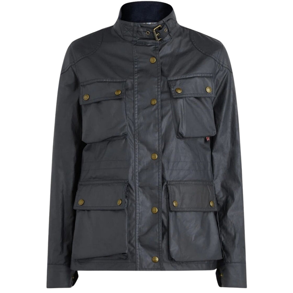 Belstaff Womens Fieldmaster Dark Ink Navy Blue Thin Jacket - Style Centre Wholesale