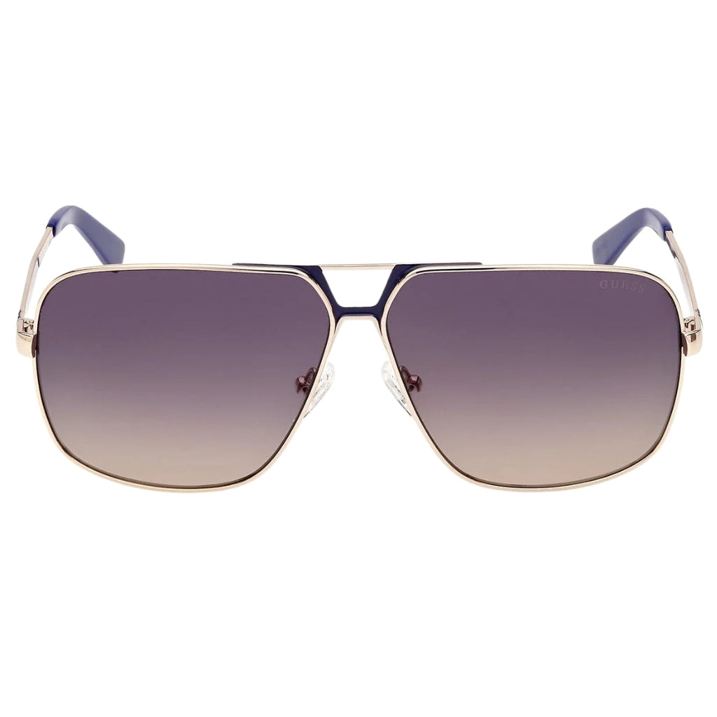 Guess Gradient Blue Lens Gold With Blue Legs Sunglasses One Size