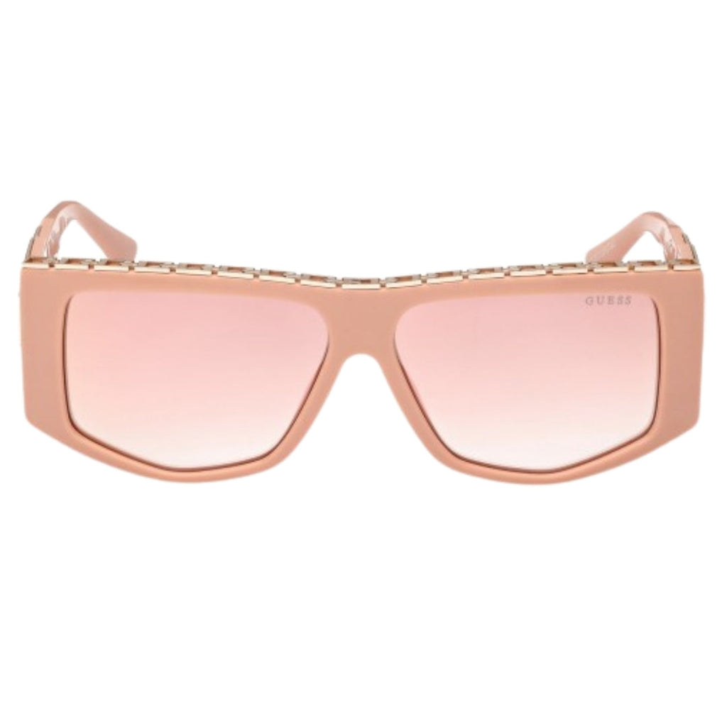Guess Chain Design Shiny Pink Sunglasses One Size
