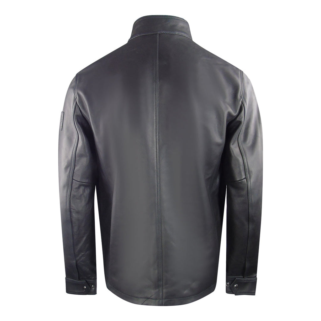 Belstaff Black Grant Leather Jacket XS