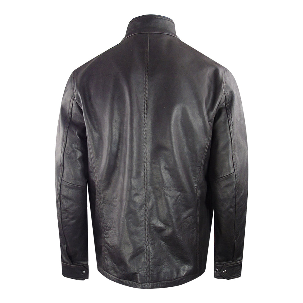 Belstaff Dark Brown Grant Leather Jacket XS