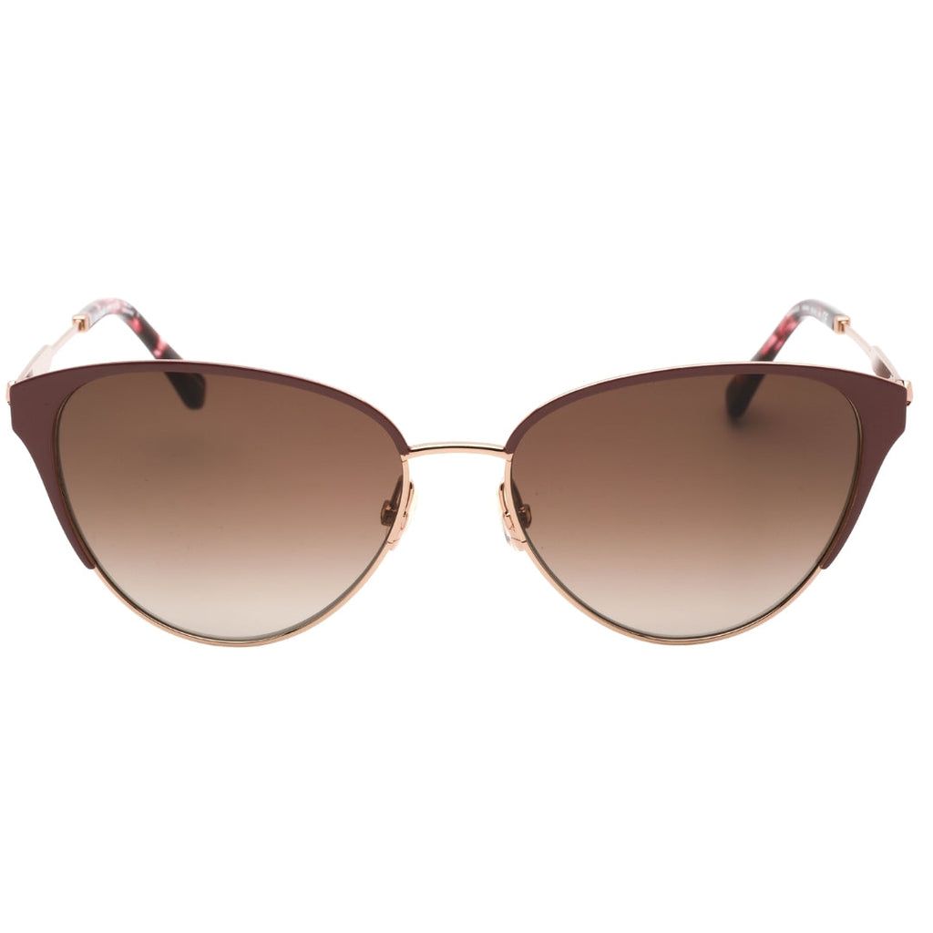 Kate Spade Ianna/G/S Brown Gradient Lens Red Rose Gold Sunglasses One Size