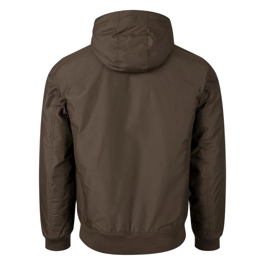 FRED PERRY J2585 Q21 BURNT TPBACCO PADDED HOODED BRENTHAM JACKET S