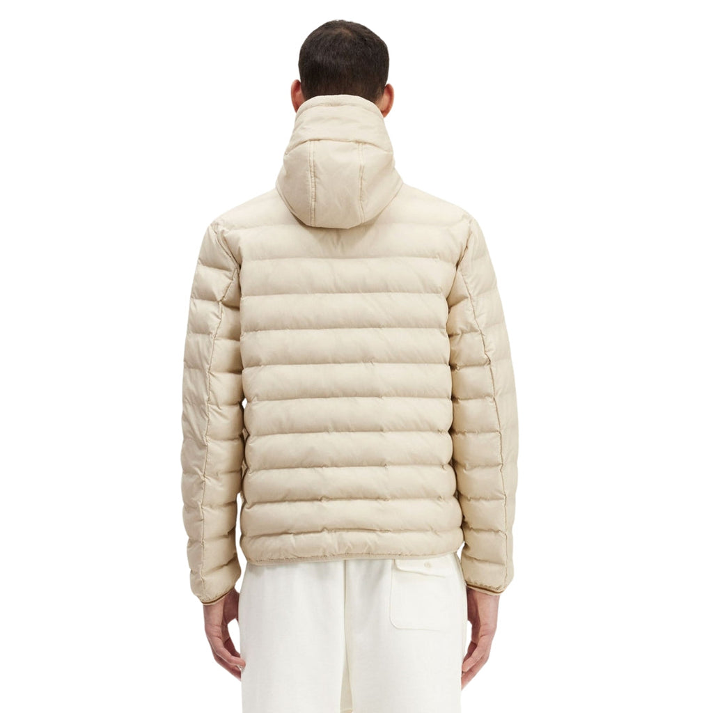 FRED PERRY J4565 691 OATMEAL HOODED INSULATED JACKET XS