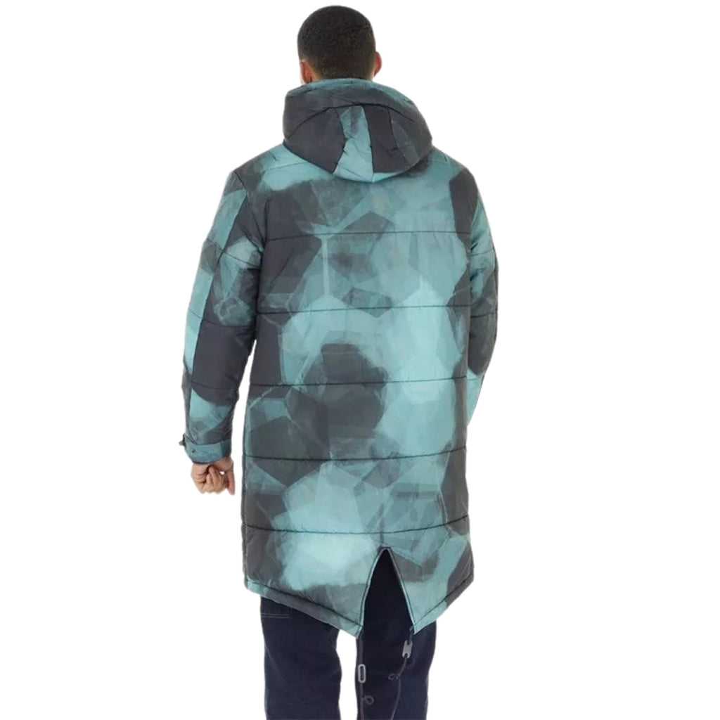 Fred Perry Fishtail Shaded Navy Blue Camoflauge Quilted Pakra Jacket S