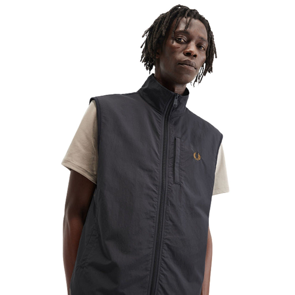 Fred Perry J7808 297 Anchor Grey Gilet Mens XS
