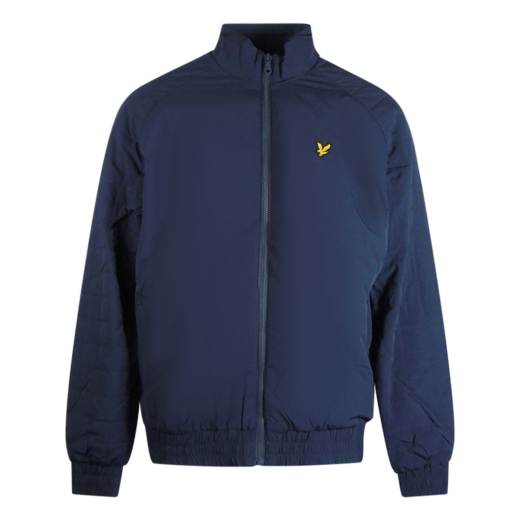 Lyle & Scott Navy Blue Quilted Sleeve Full Zip Jacket M