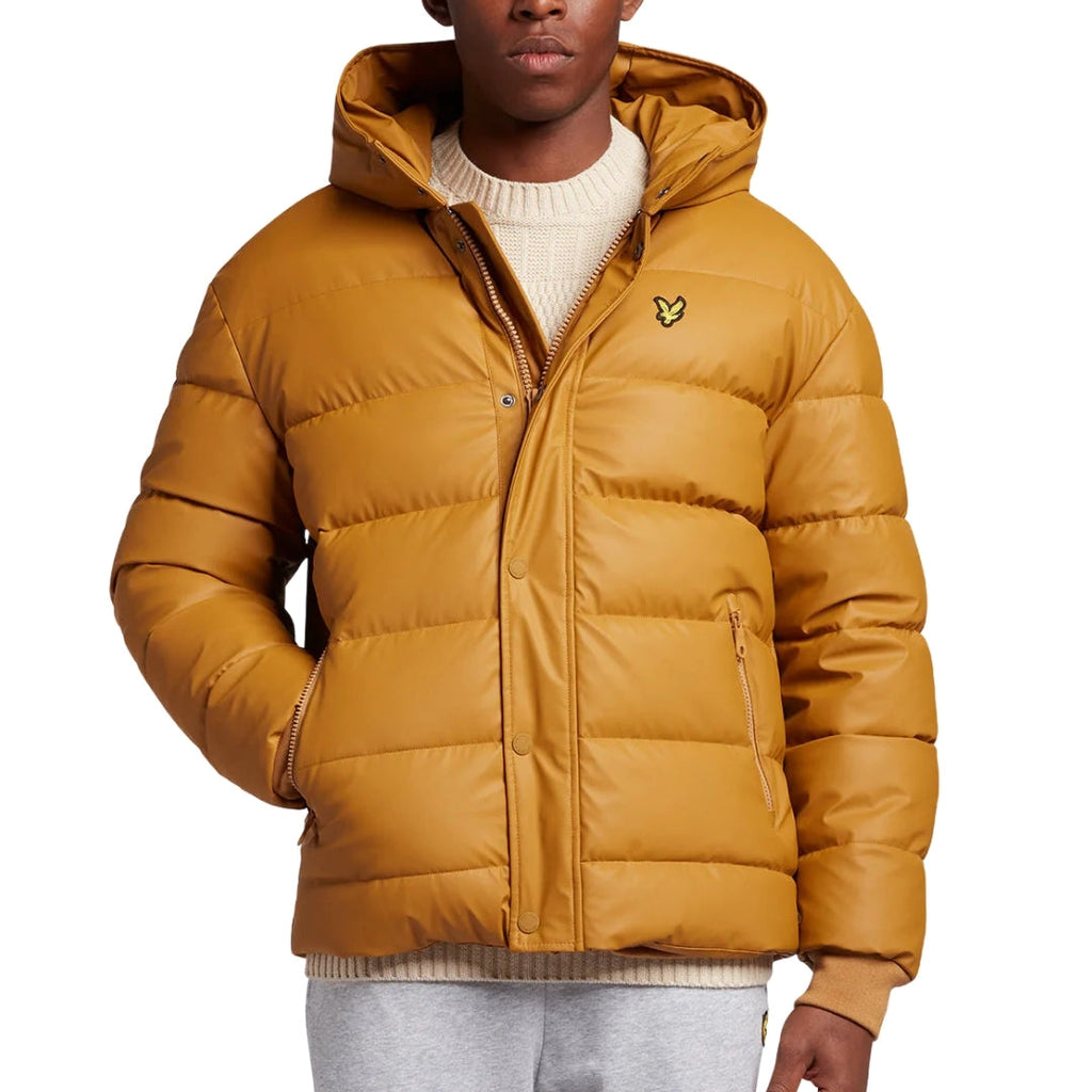 Lyle & Scott Anniversary Gold Rubberised Puffer Jacket XS