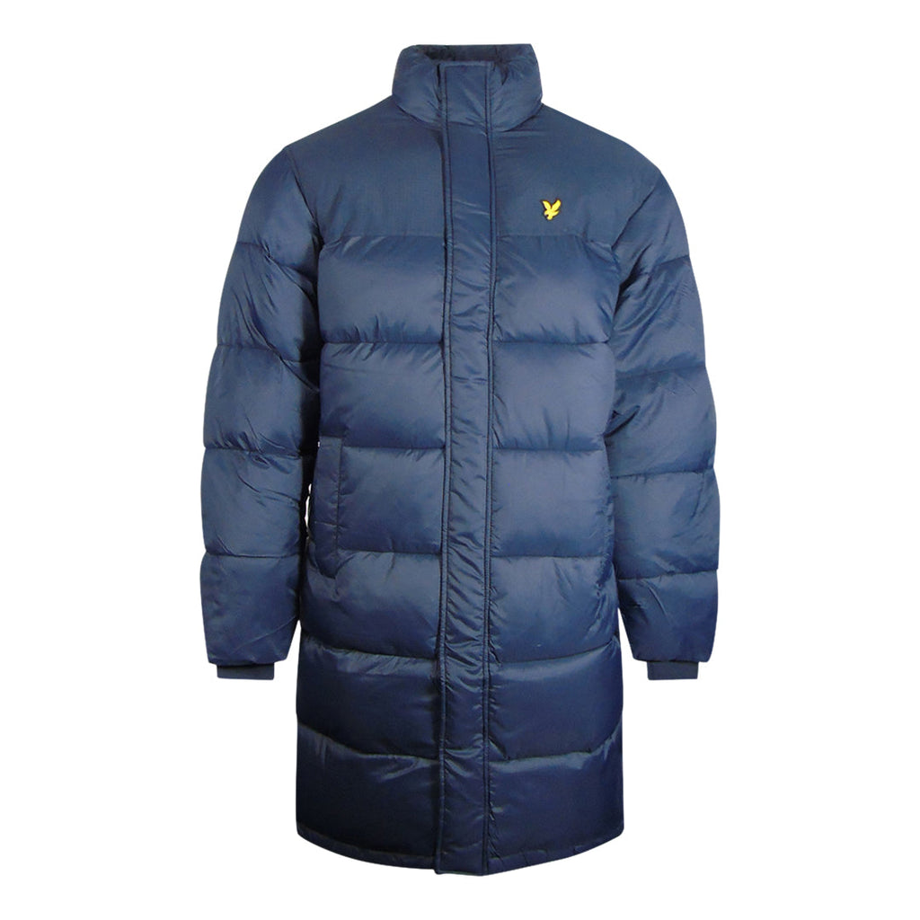 Lyle Scott Longline Wadded Navy Blue Puffer Jacket - Style Centre Wholesale