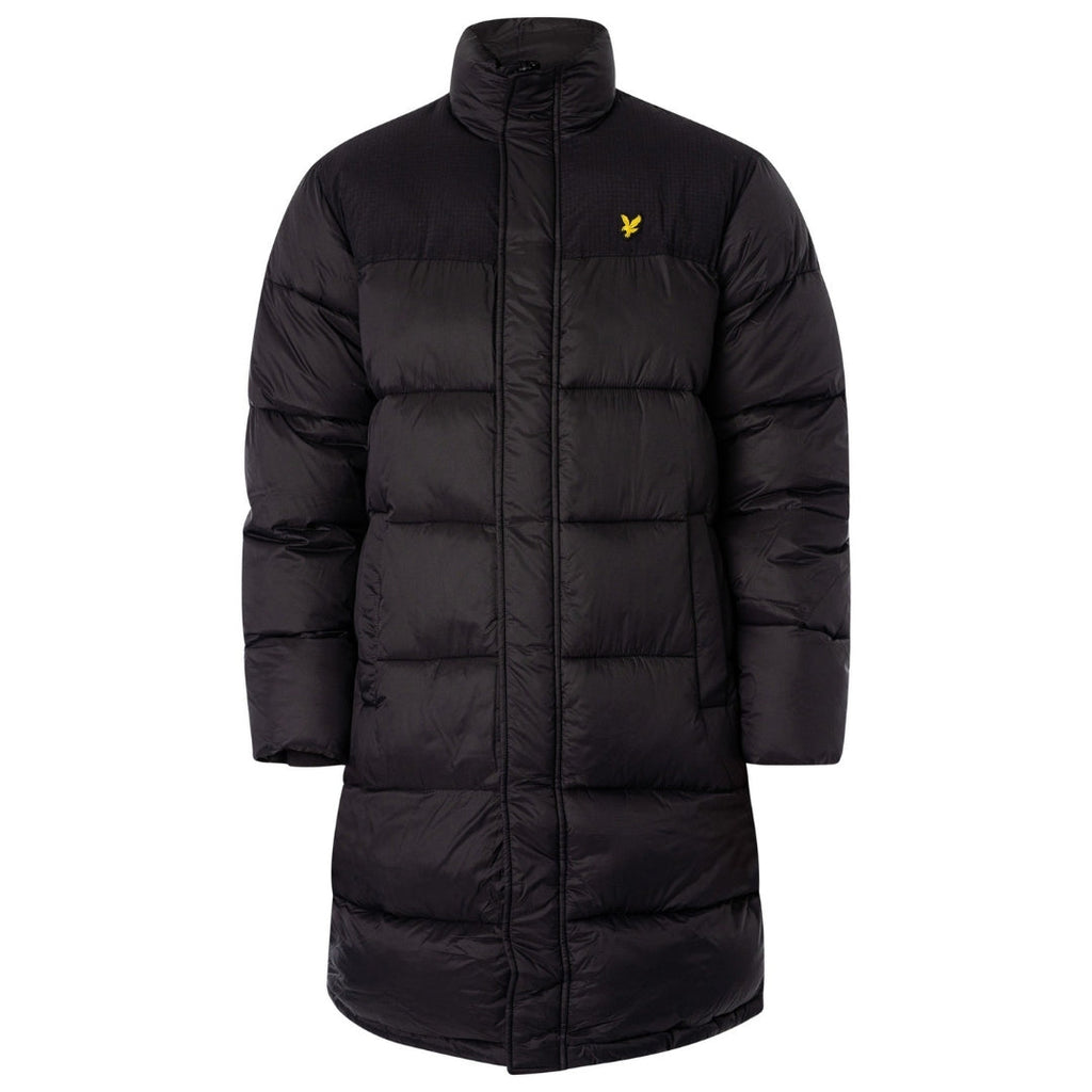 Lyle & Scott Long Wadded Puffer Black Jacket S