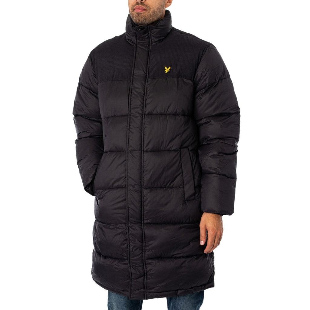 Lyle & Scott Long Wadded Puffer Black Jacket S