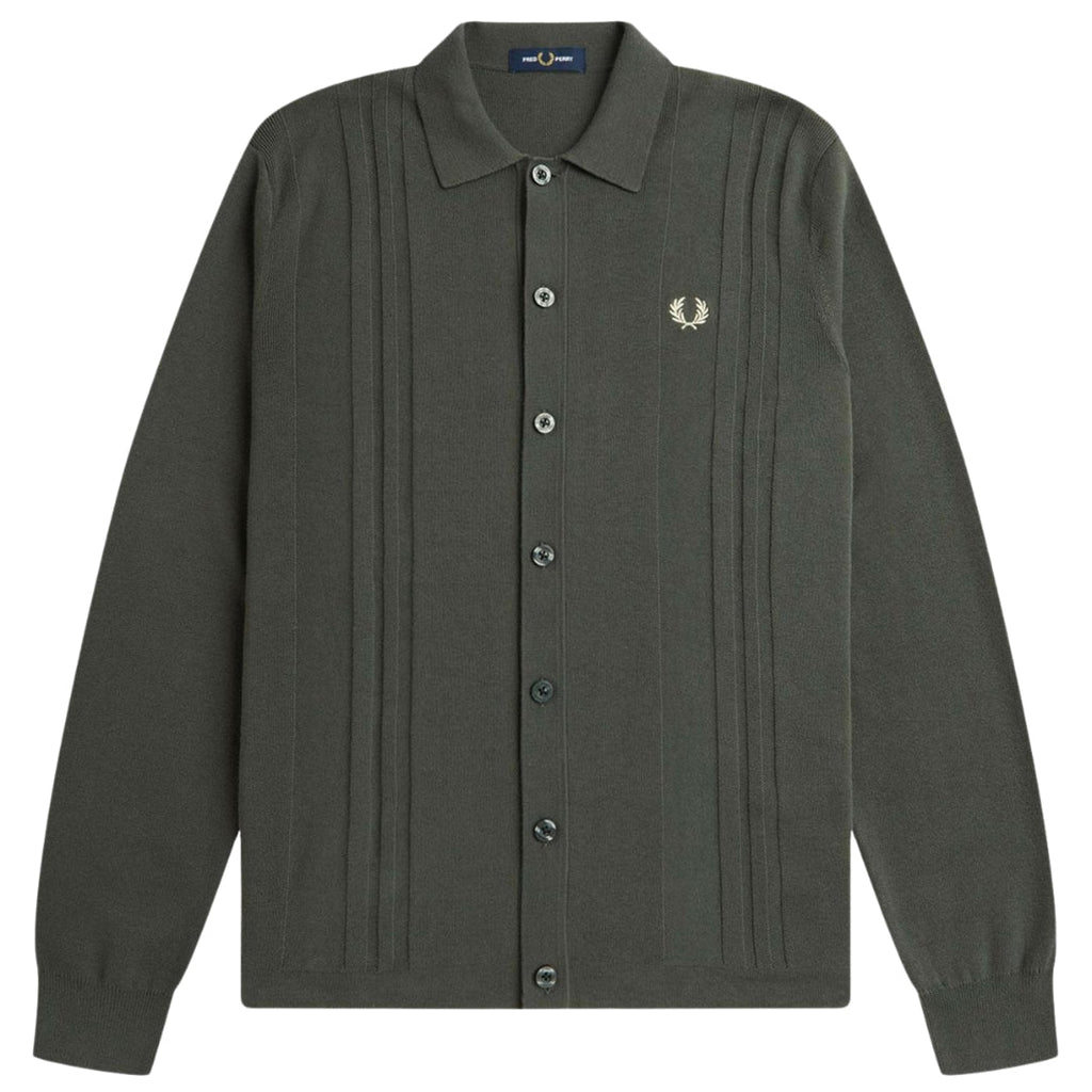Fred Perry K7618 638 Field Green Knit Shirt Mens M