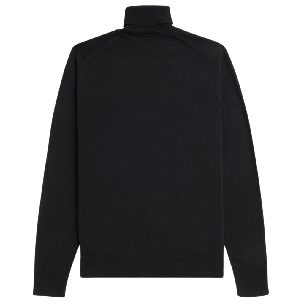 Fred Perry Black Roll Neck Jumper S