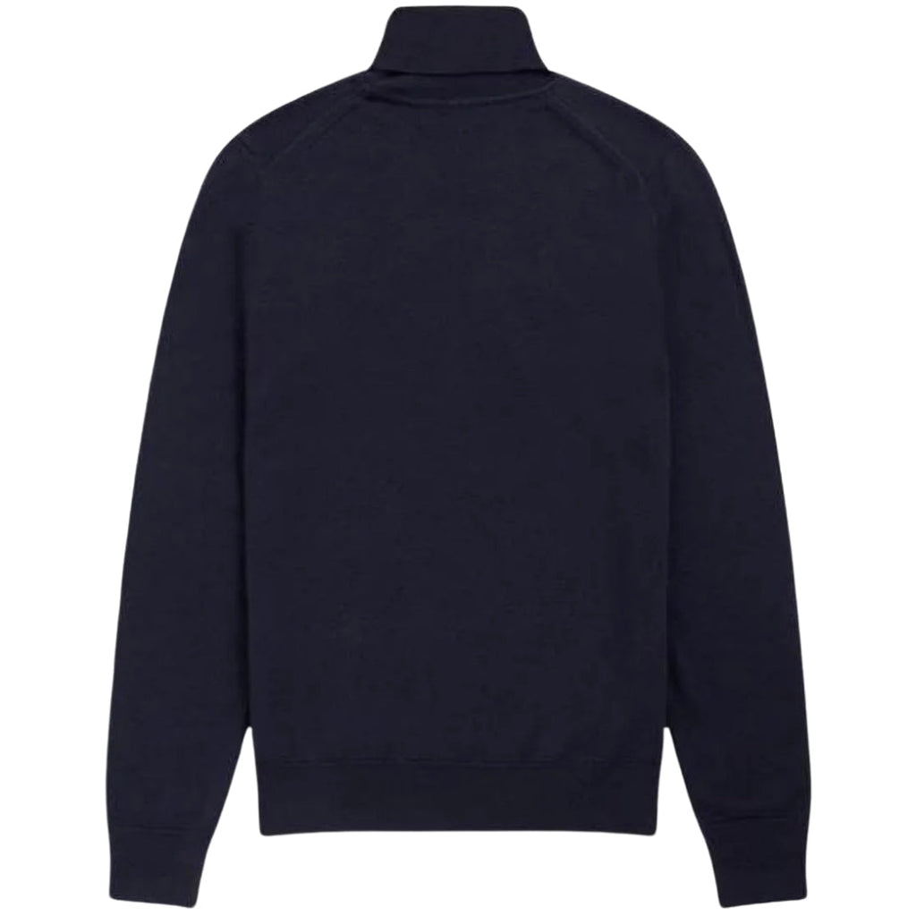 Fred Perry Navy Blue Roll Neck Jumper XS