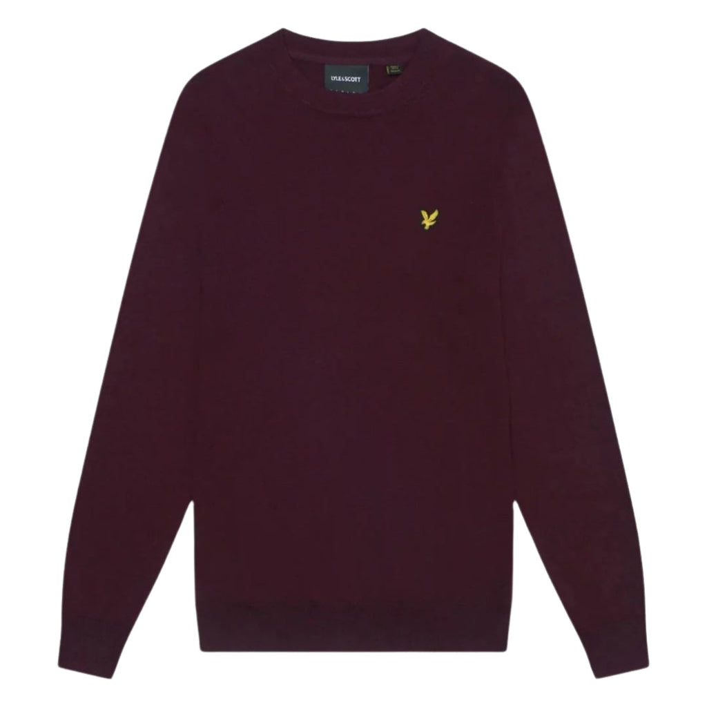 Lyle & Scott Crew Neck Rich Burgundy Pull Over Jumper S