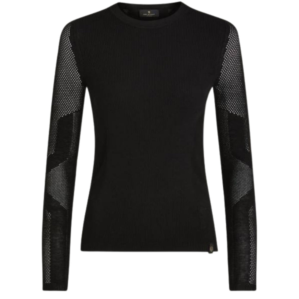 Belstaff Kai Crewneck Long Sleeve Black T-Shirt XS