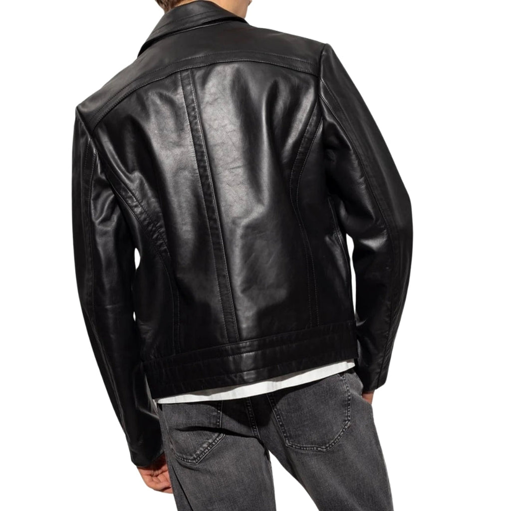 Diesel L-Cale Black Leather Jacket S