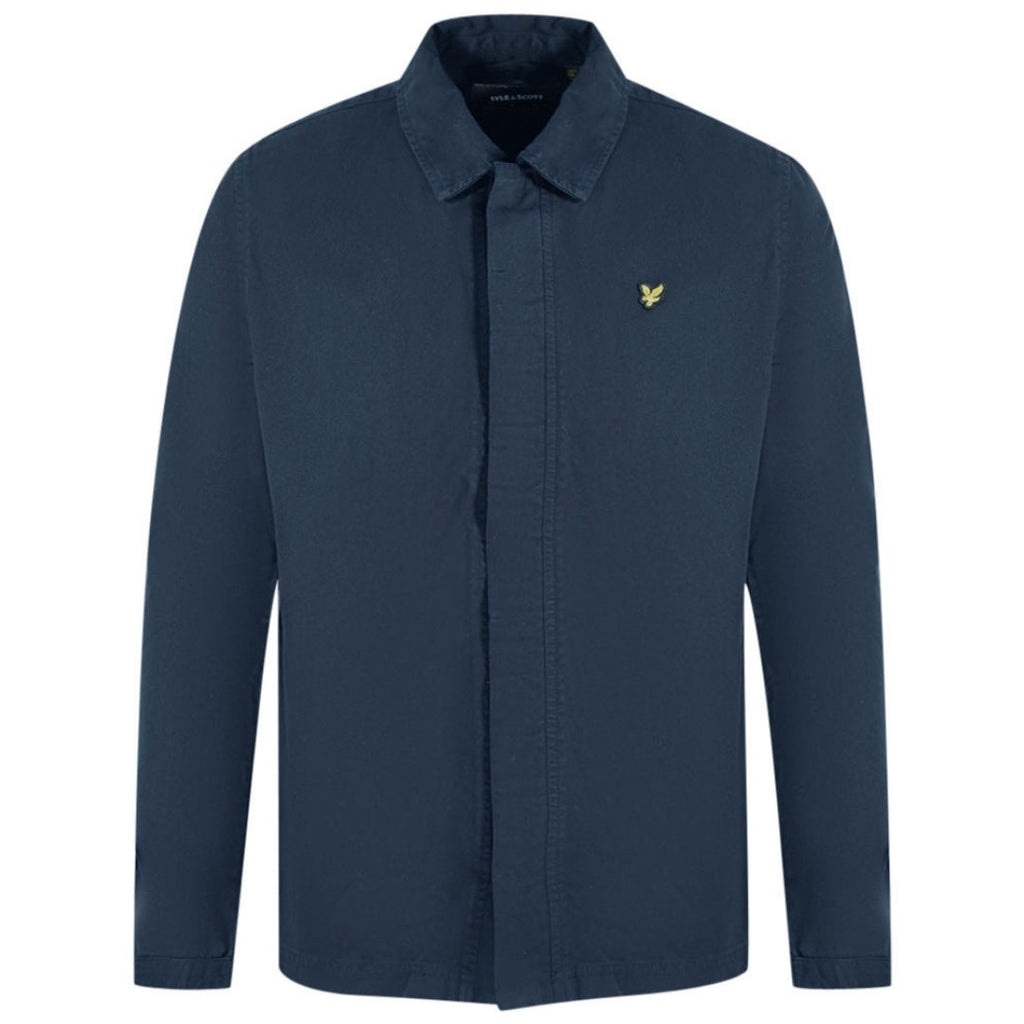 Lyle & Scott Washed Drill Navy Blue Overshirt Jacket L