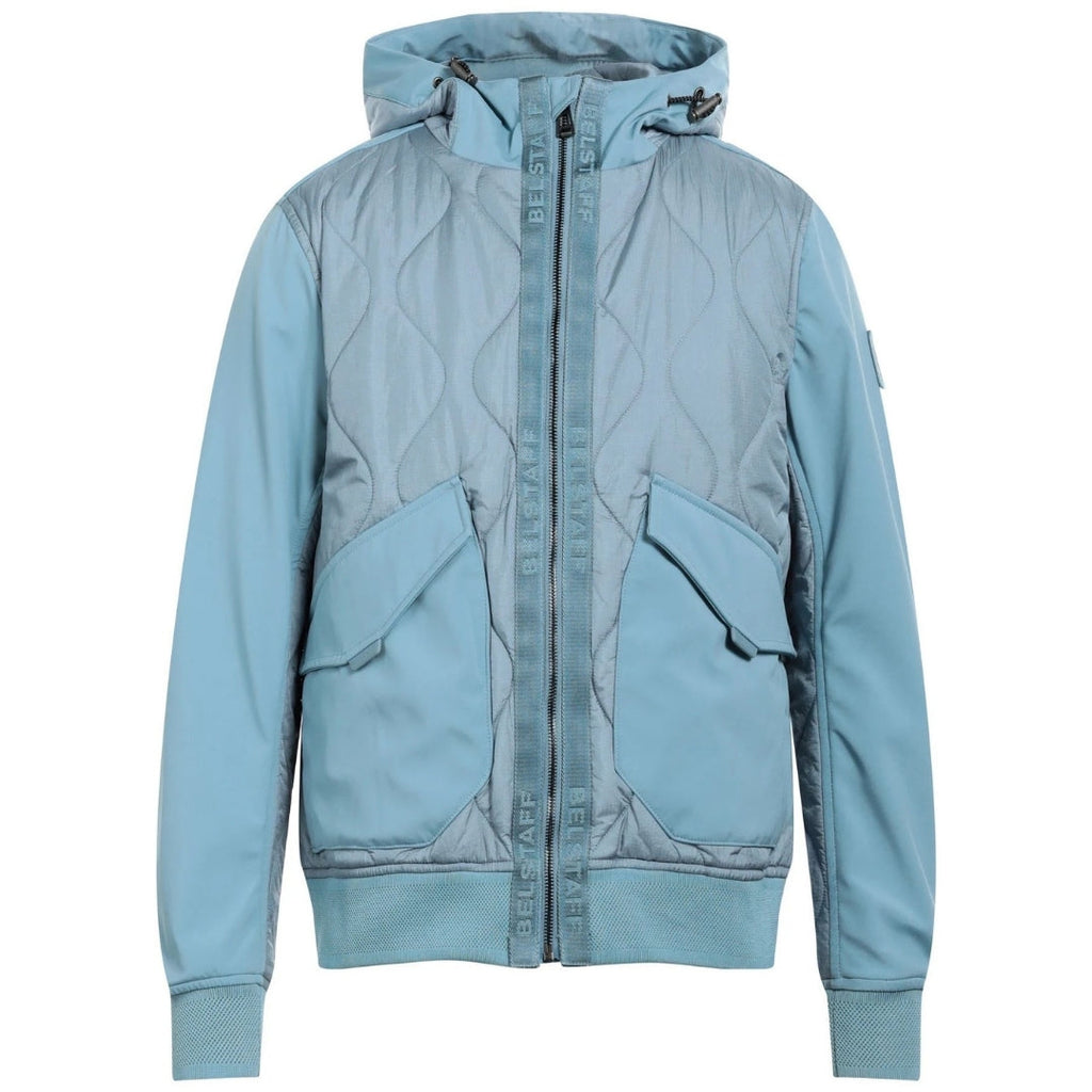 Belstaff Limiter Artic Blue Hooded Jacket L