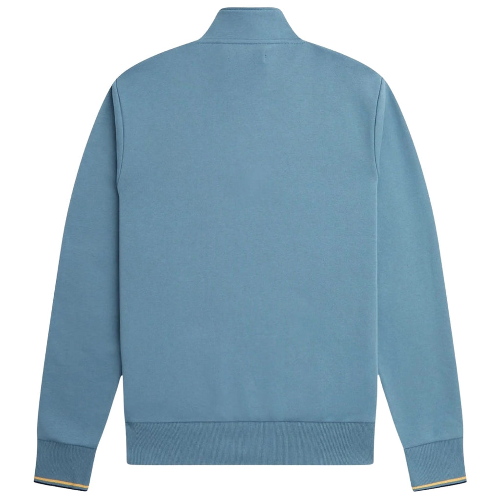 Fred Perry Twin Tipped Sleeve Ash Blue Half Zip Sweatshirt XS