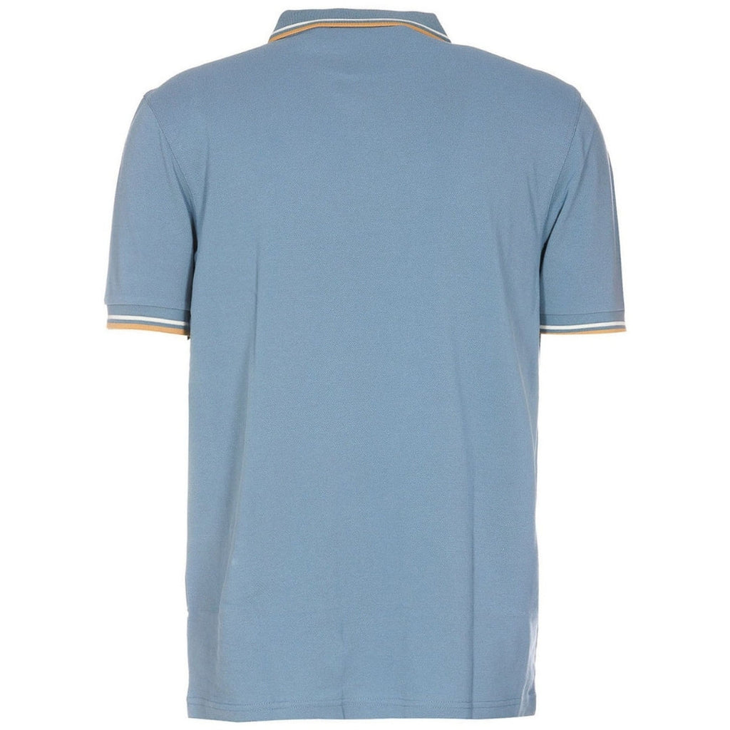 Fred Perry Gold Twin Tipped Collar Ash Blue Polo Shirt S