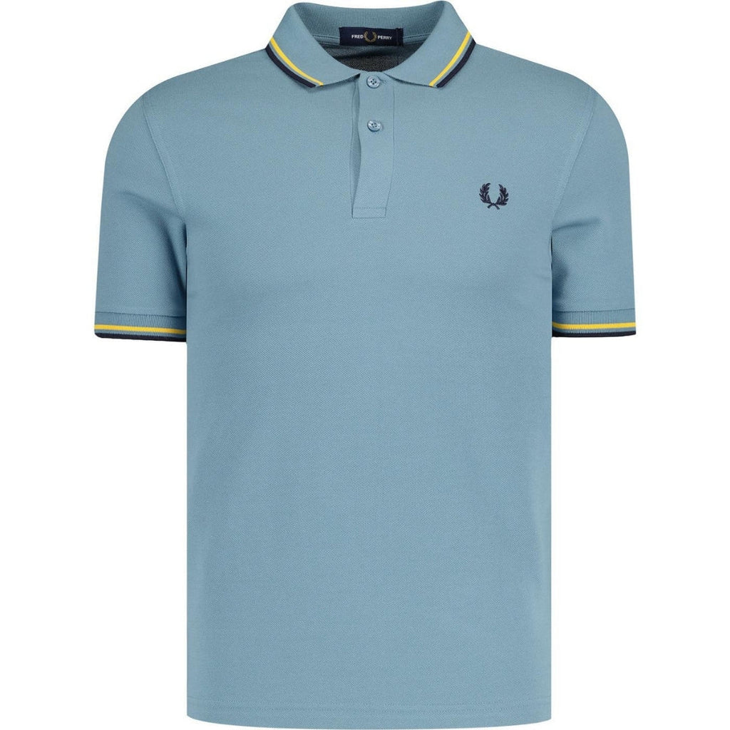 Fred Perry Twin Tipped Ash Blue Polo Shirt XS