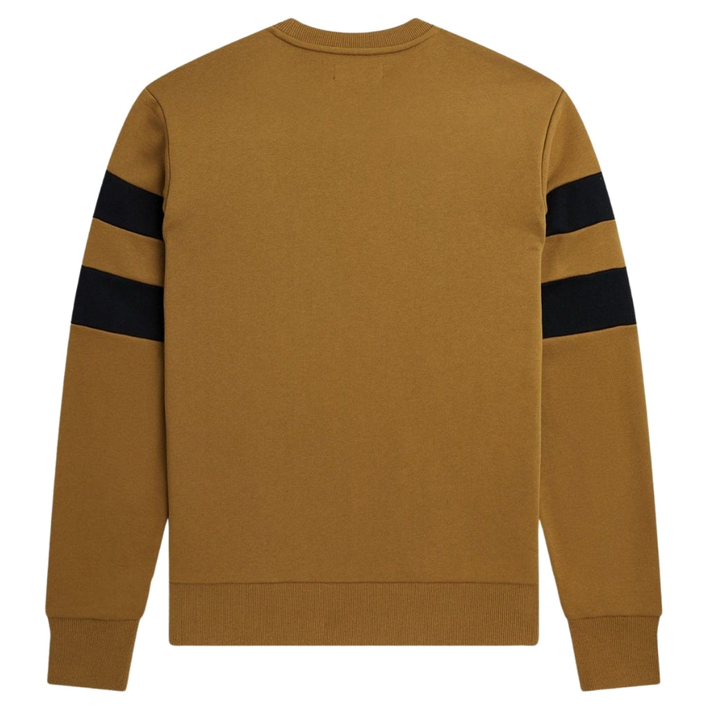 Fred Perry Twin Tipped Sleeve Camel Brown Sweatshirt S