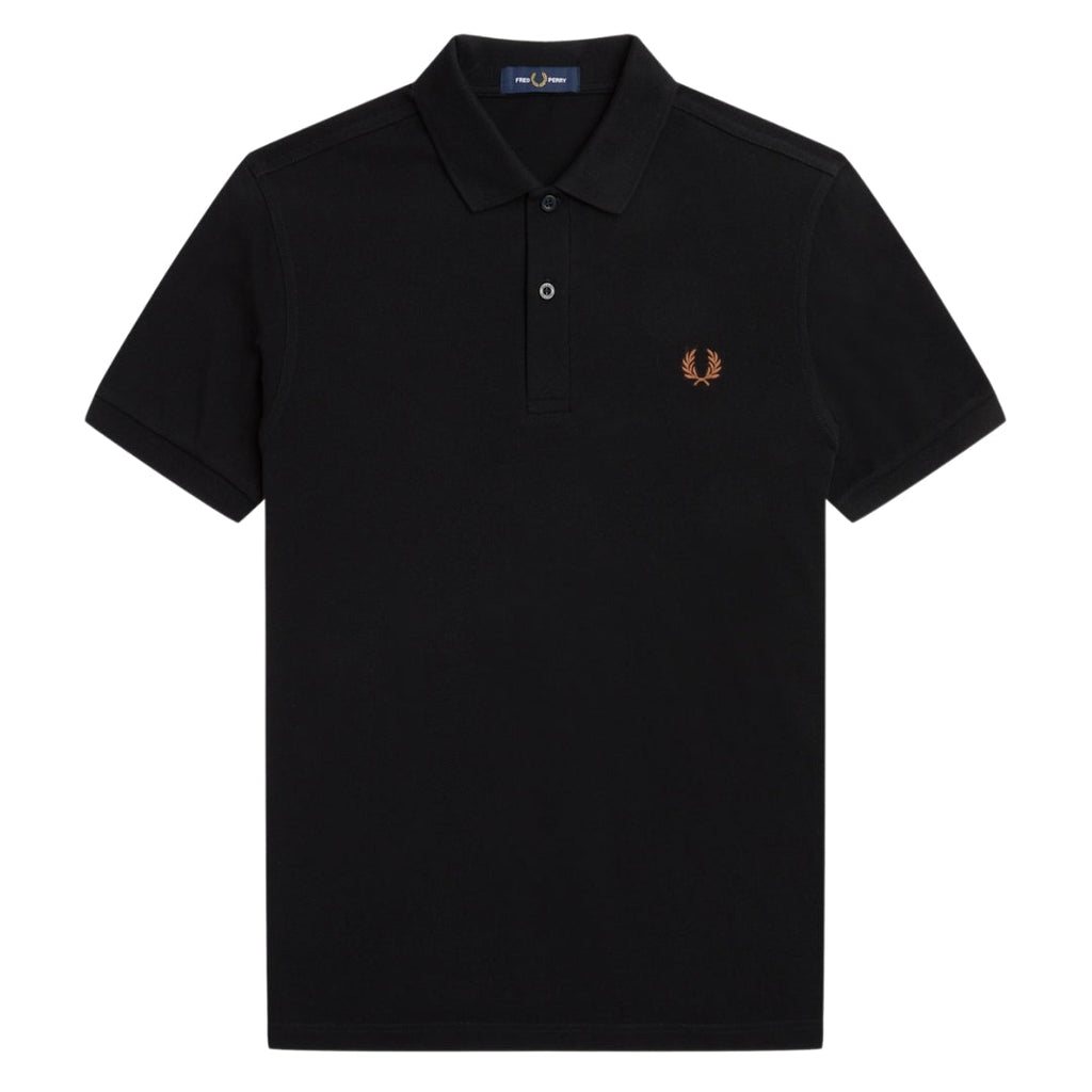 Fred Perry Plain Black Polo Shirt XS