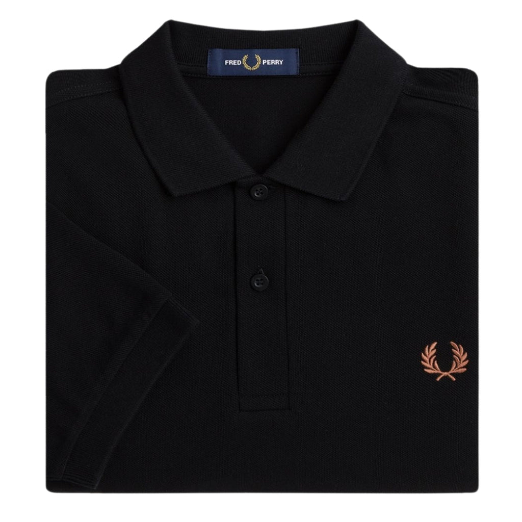 Fred Perry Plain Black Polo Shirt XS