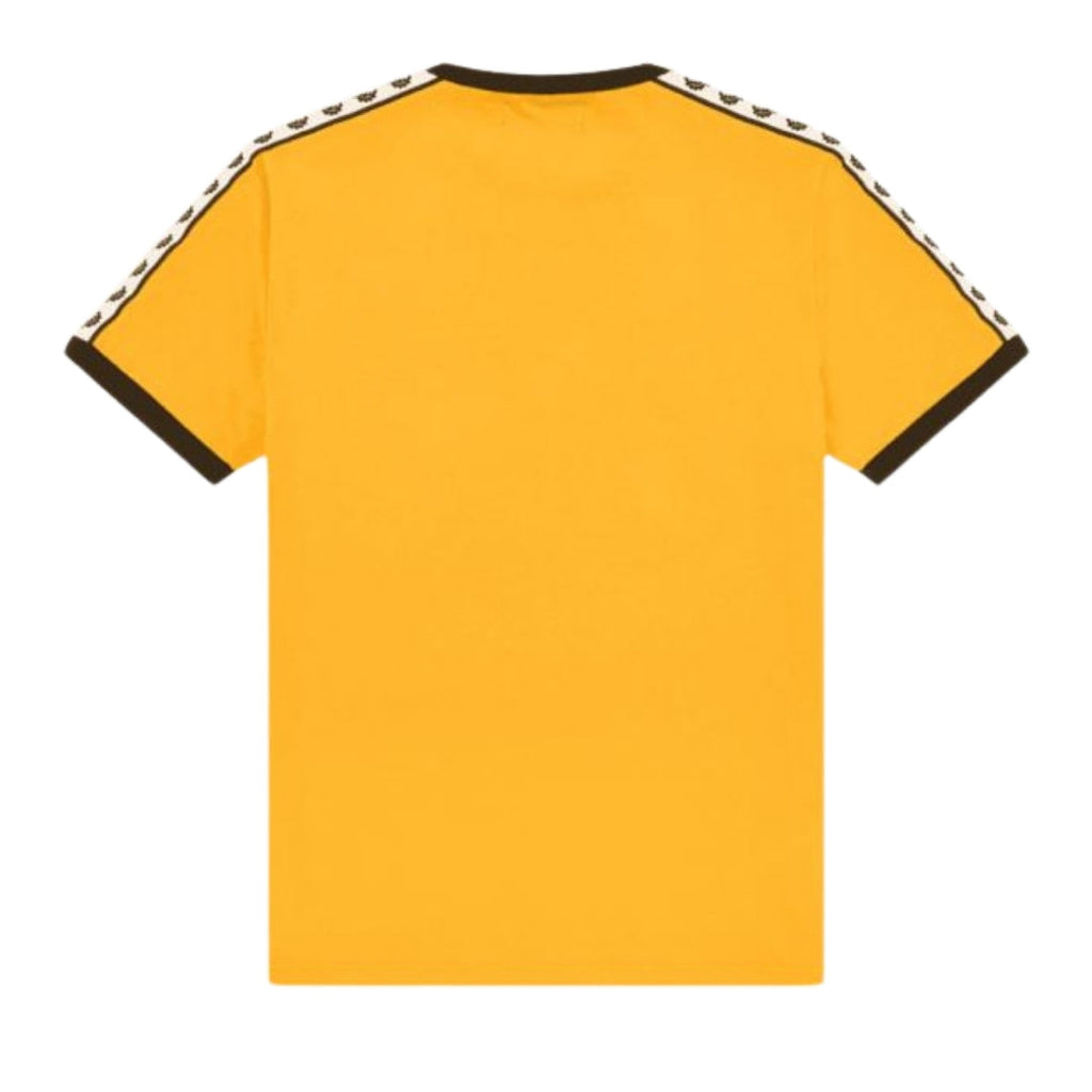 Fred Perry Taped Ringer Shoulder Gold Yellow T-Shirt