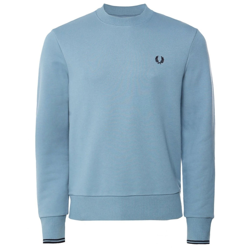 Fred Perry Crew Neck Ash Blue Sweatshirt S