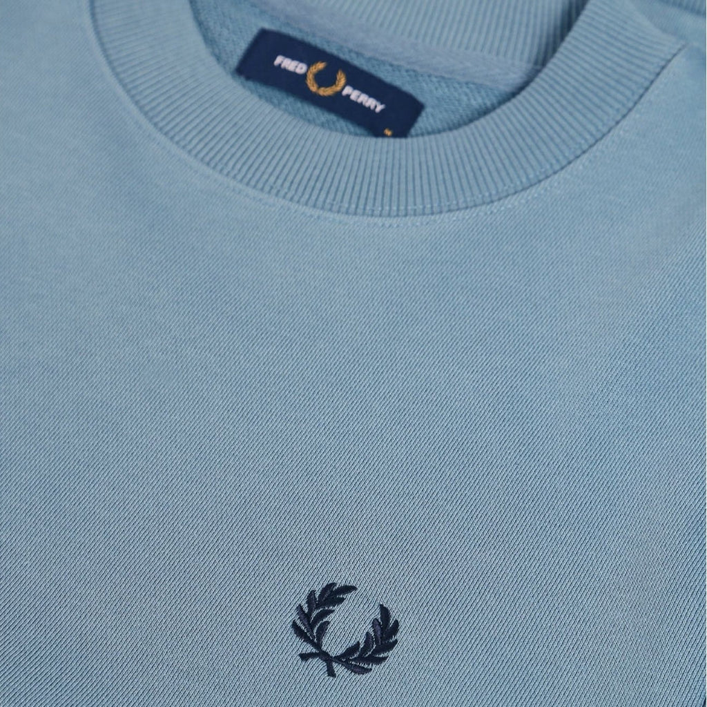 Fred Perry Crew Neck Ash Blue Sweatshirt S