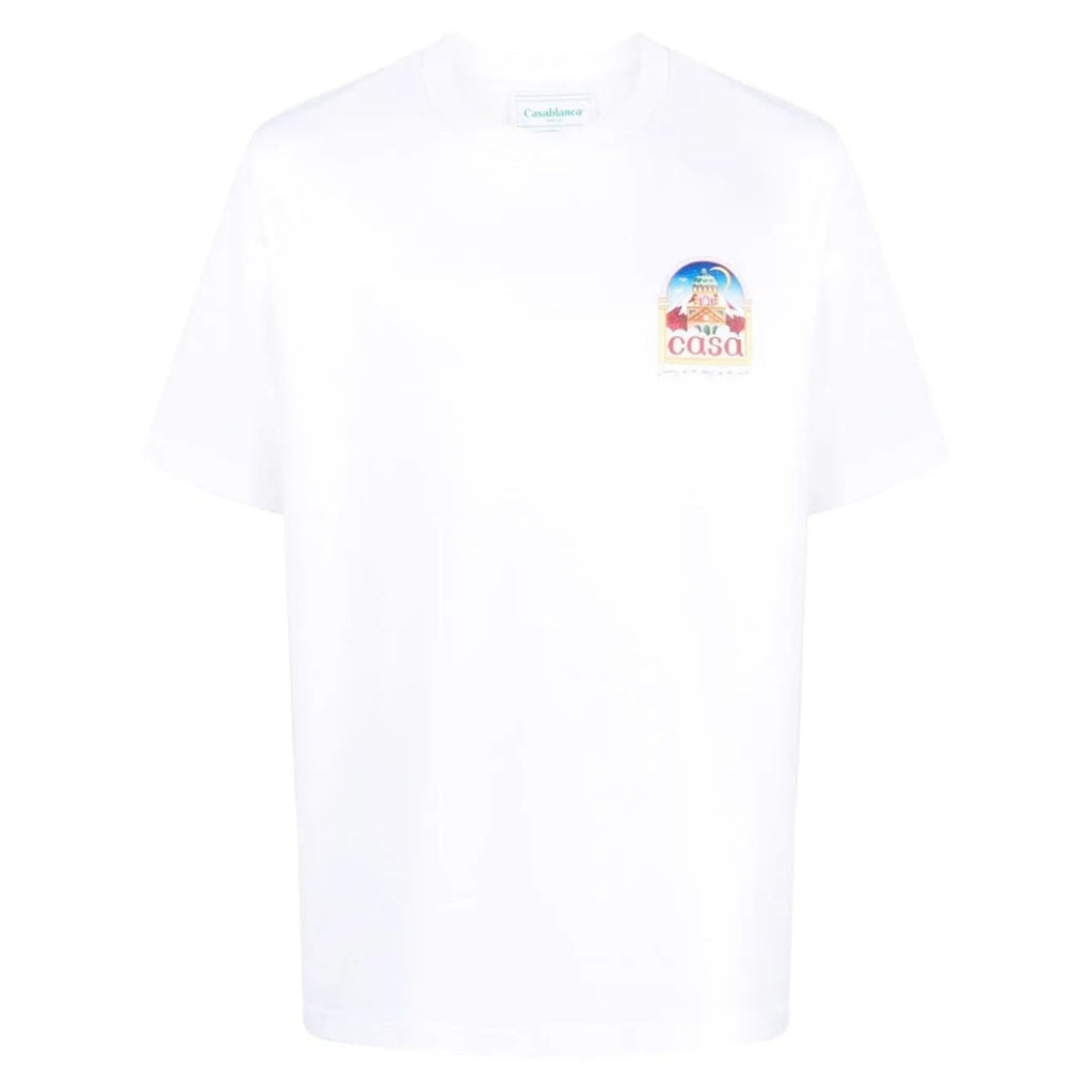 Casablanca Vue De L'Arche Design White T-Shirt S