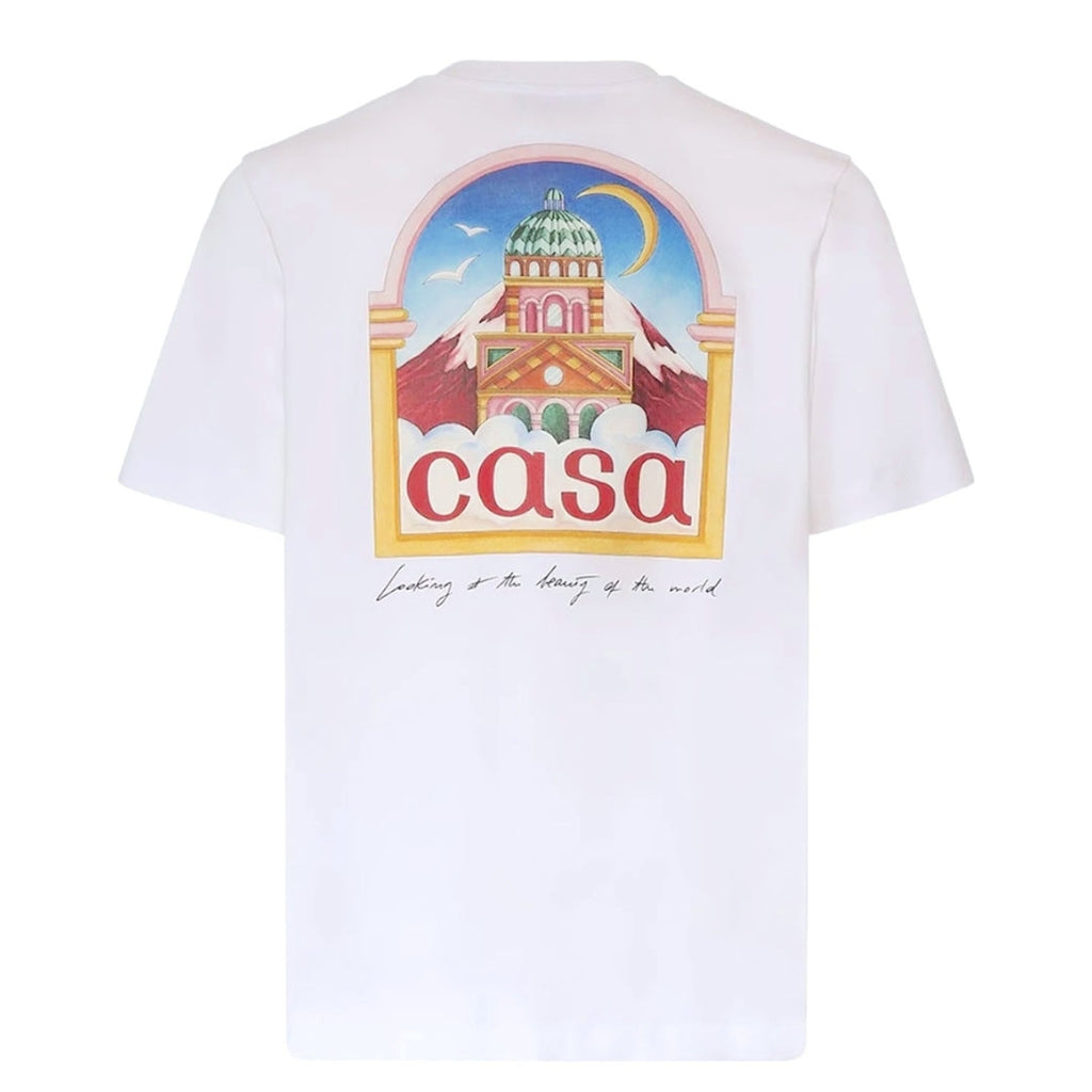 Casablanca Vue De L'Arche Design White T-Shirt S