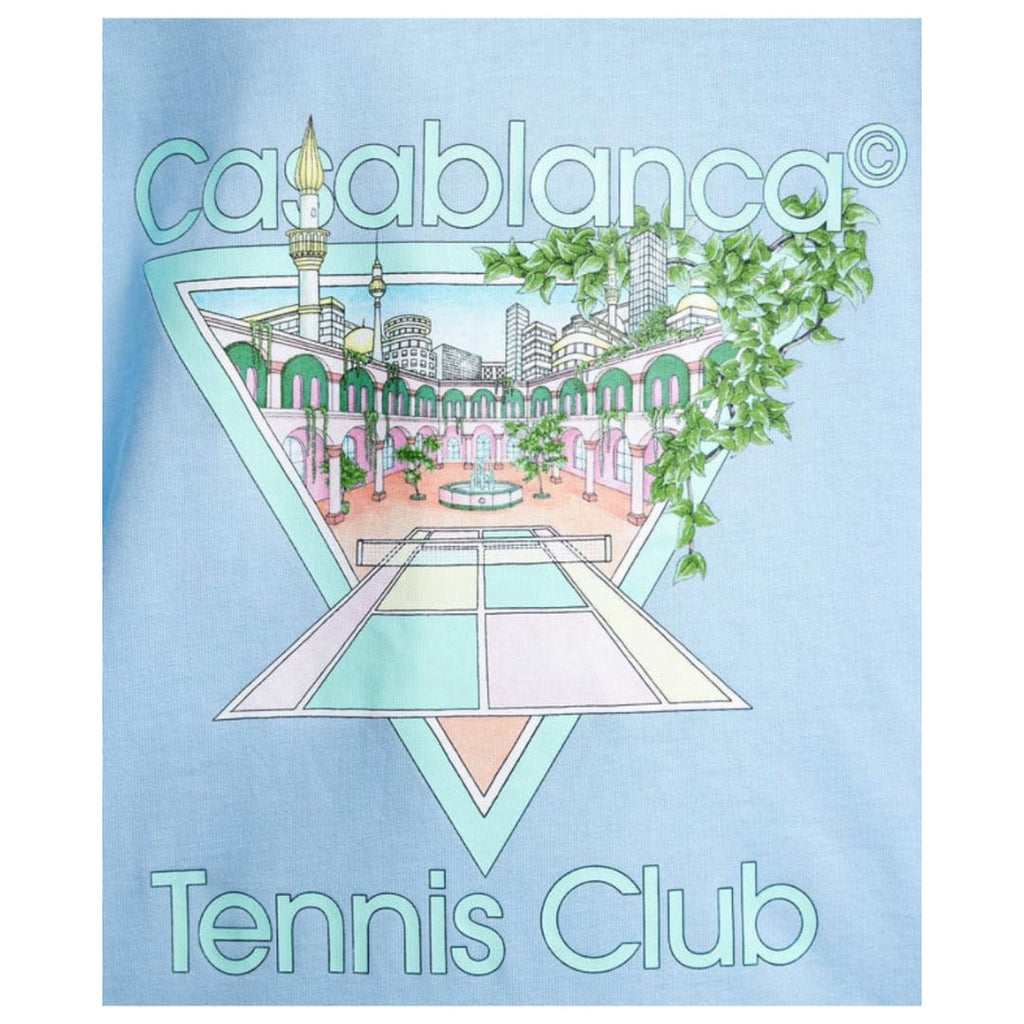Casablanca Tennis Club Design Light Blue T-Shirt S