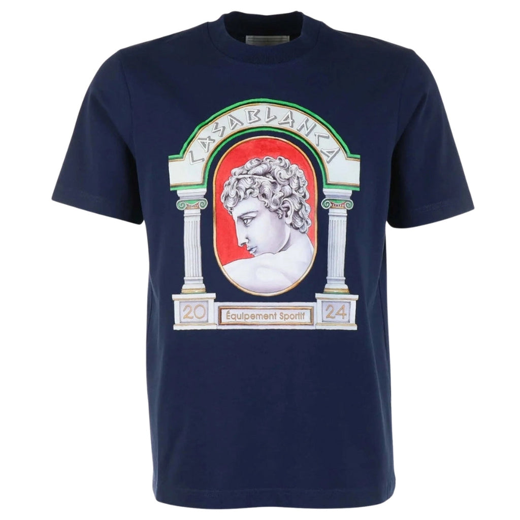 Casablanca La Medallie Design Dark Blue T-Shirt S