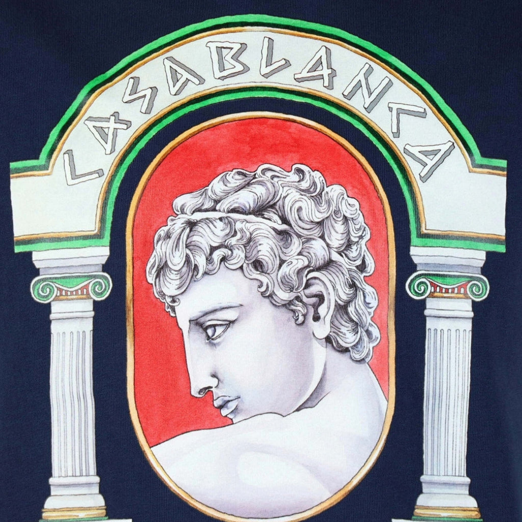 Casablanca La Medallie Design Dark Blue T-Shirt S