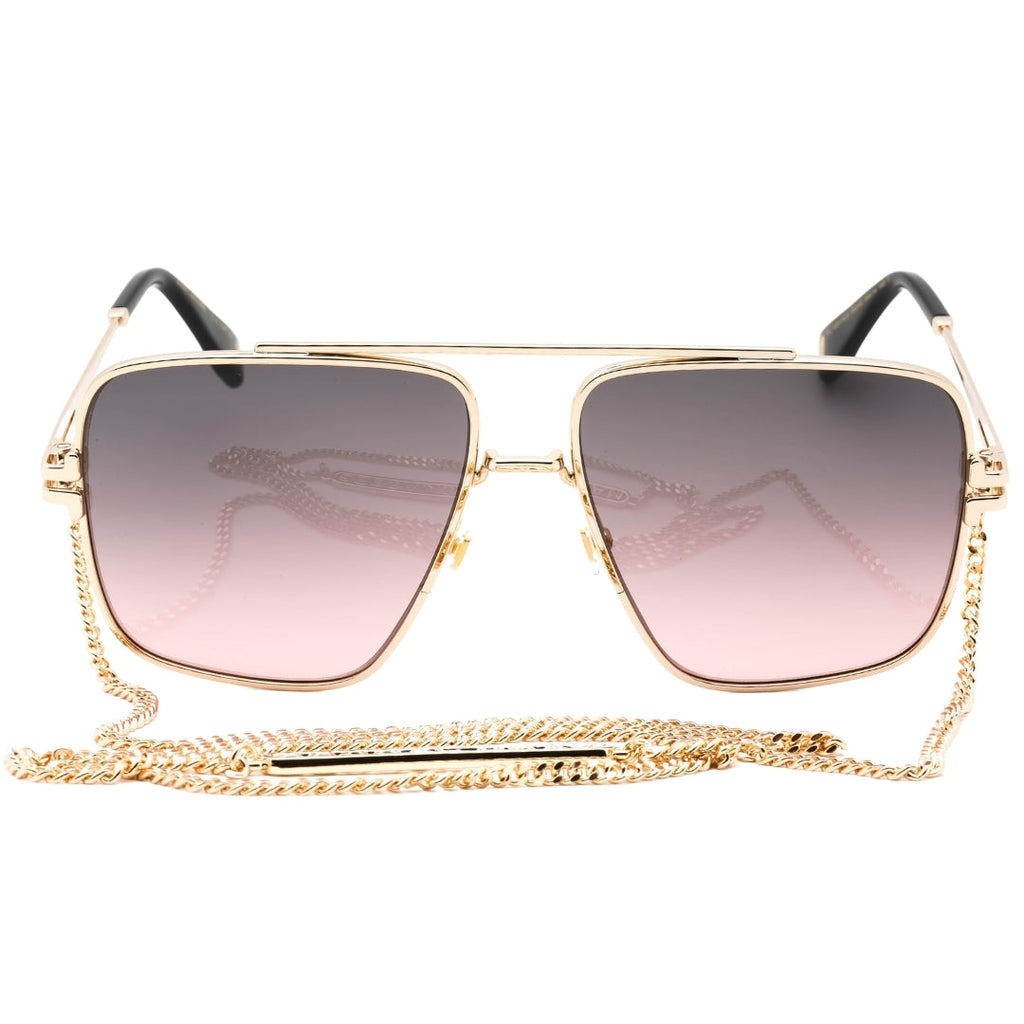 Marc Jacobs Brown Pink Gradient Lens Gold Sunglasses One Size