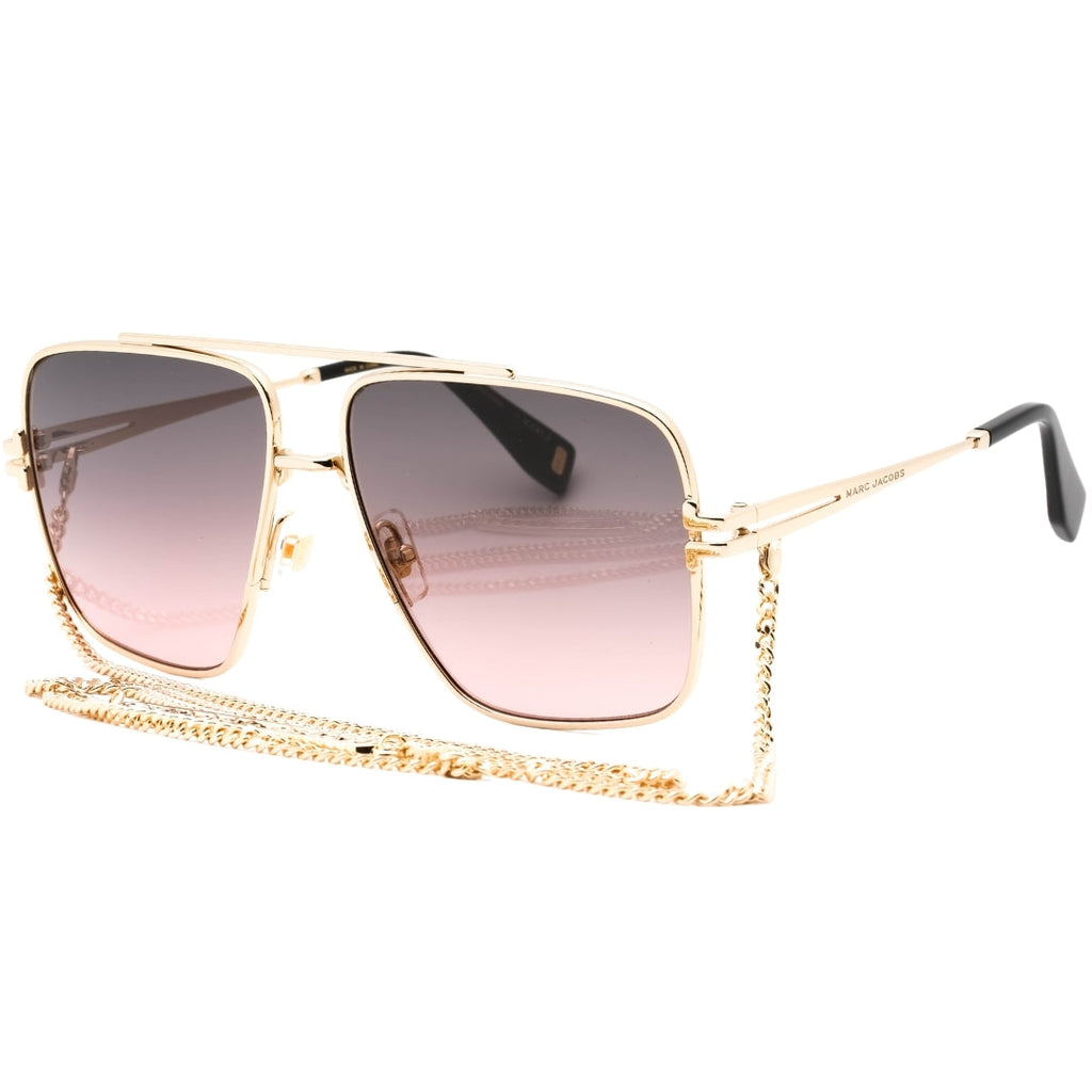 Marc Jacobs Brown Pink Gradient Lens Gold Sunglasses One Size