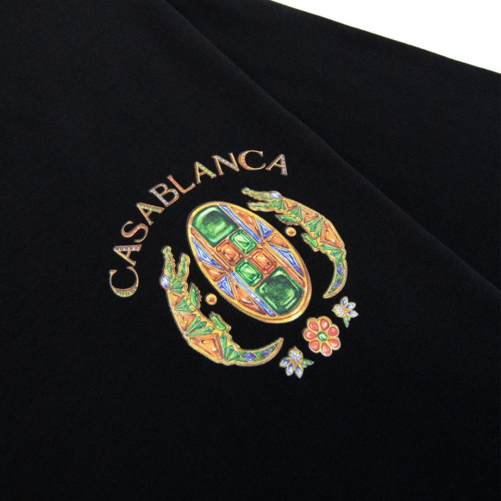 CASABLANCA CASA JOYAUX D'AFRIQUE TENNIS CLUB BLACK T-SHIRT S