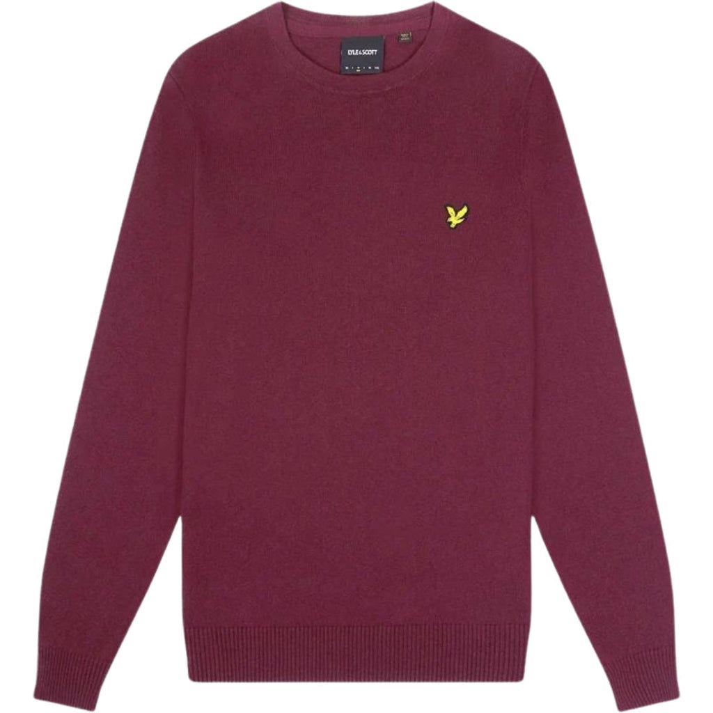 Lyle & Scott Brand Logo Burgundy Jumper