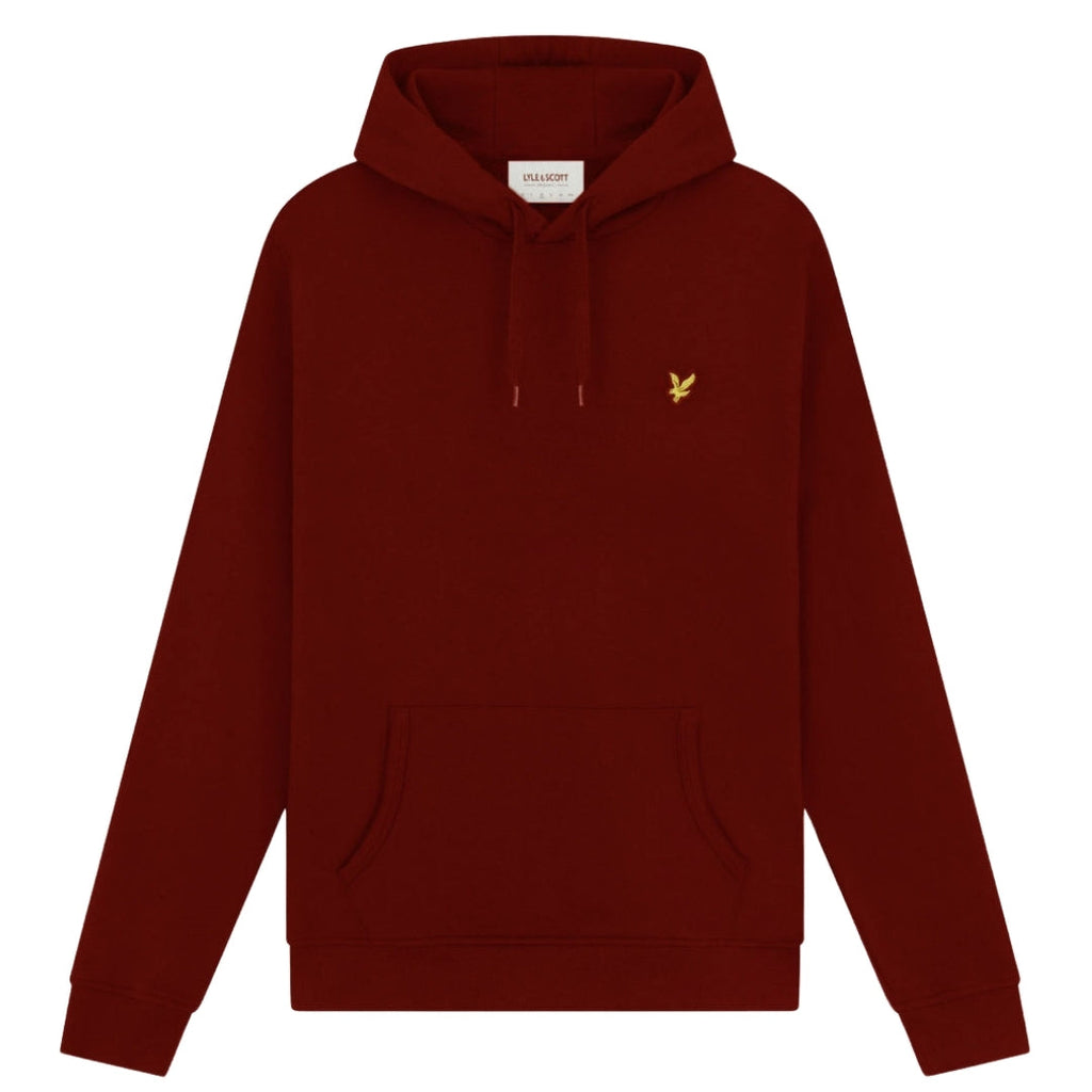 Lyle & Scott Branded Gala Red Pull-over Hoodie